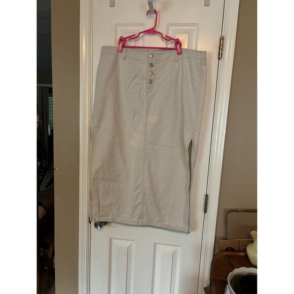 Paris Blues Vintage MIDI Skirt Side Slits Plus Size 19 - Picture 1 of 9